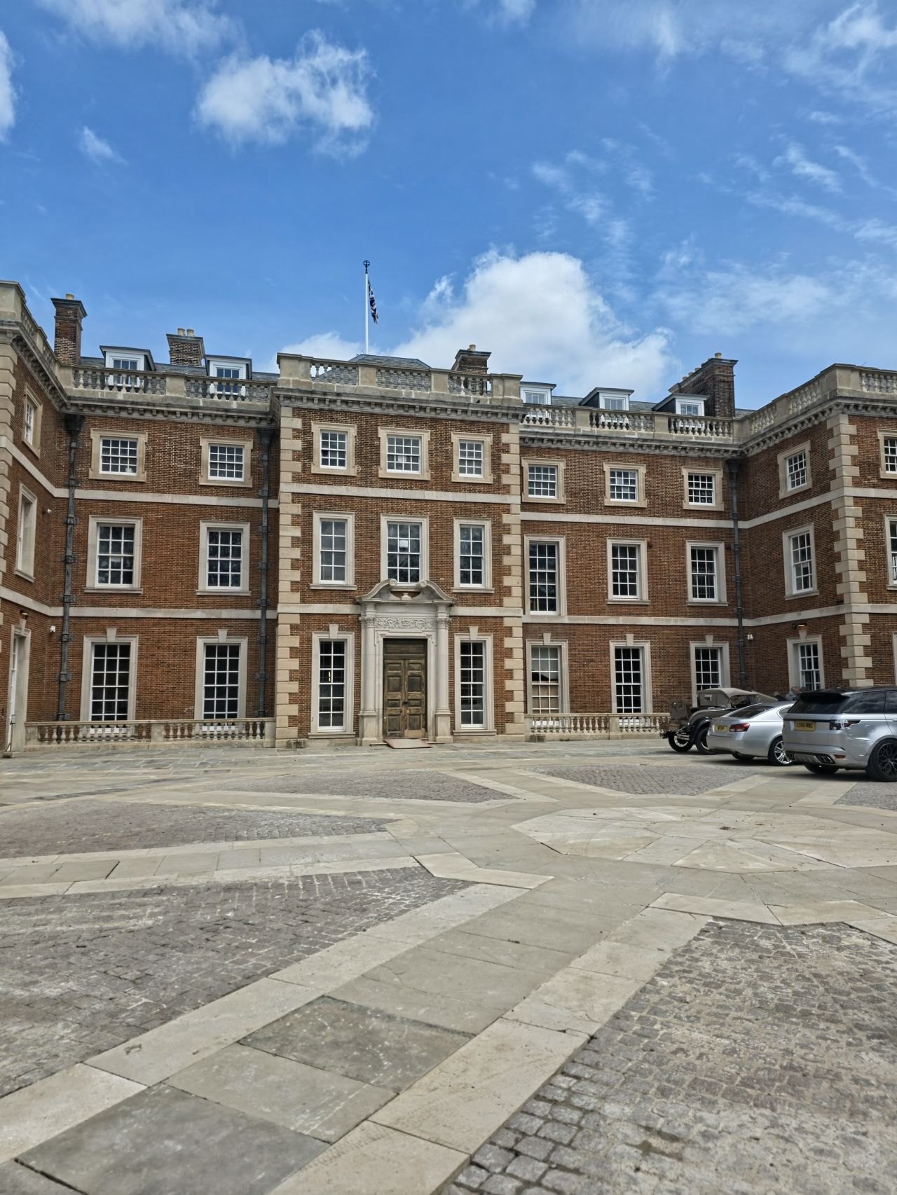 The restored courtyard facade